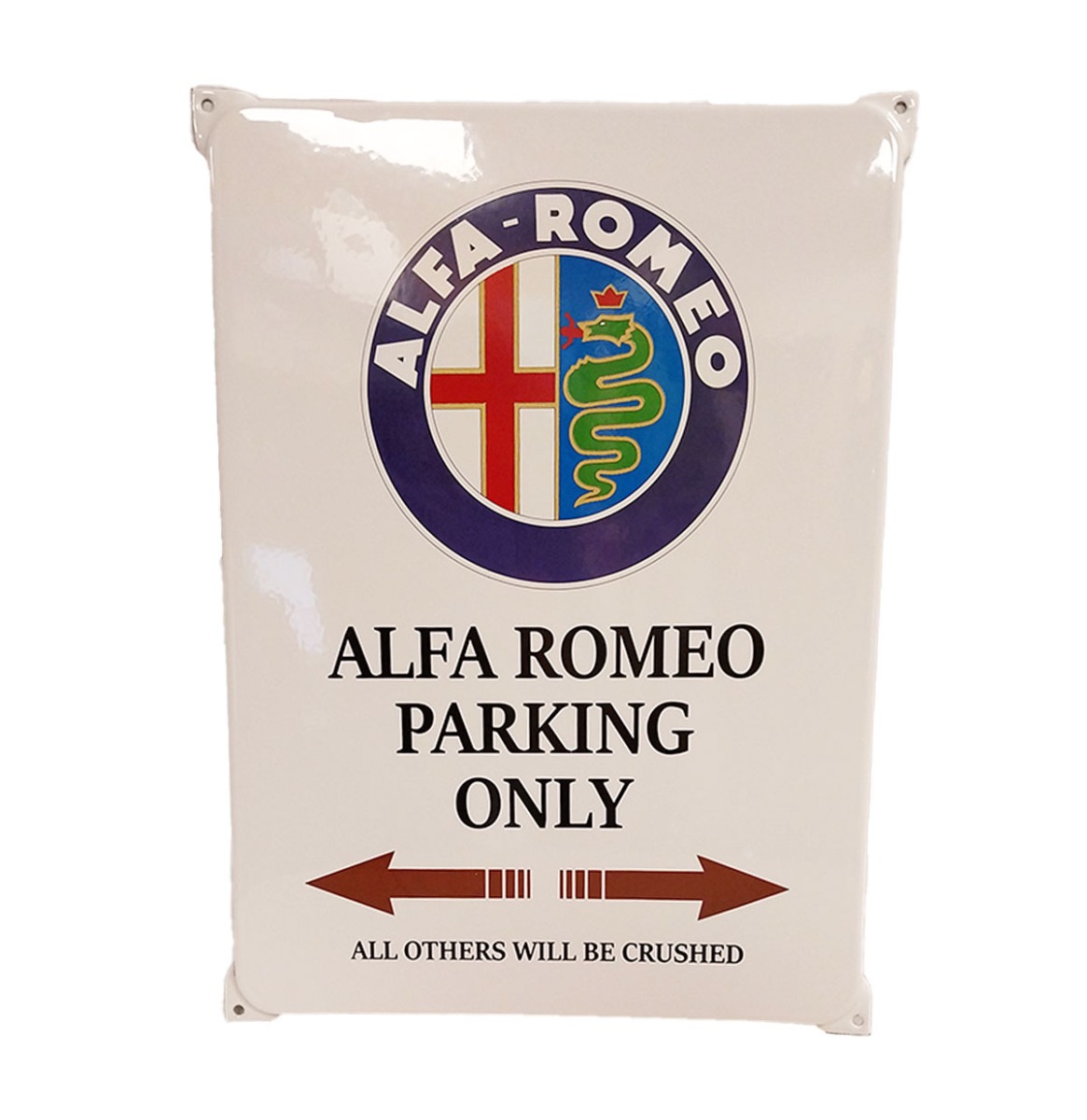 Alfa Romeo Parking Only Emaille Bord - 42 x 31 cm