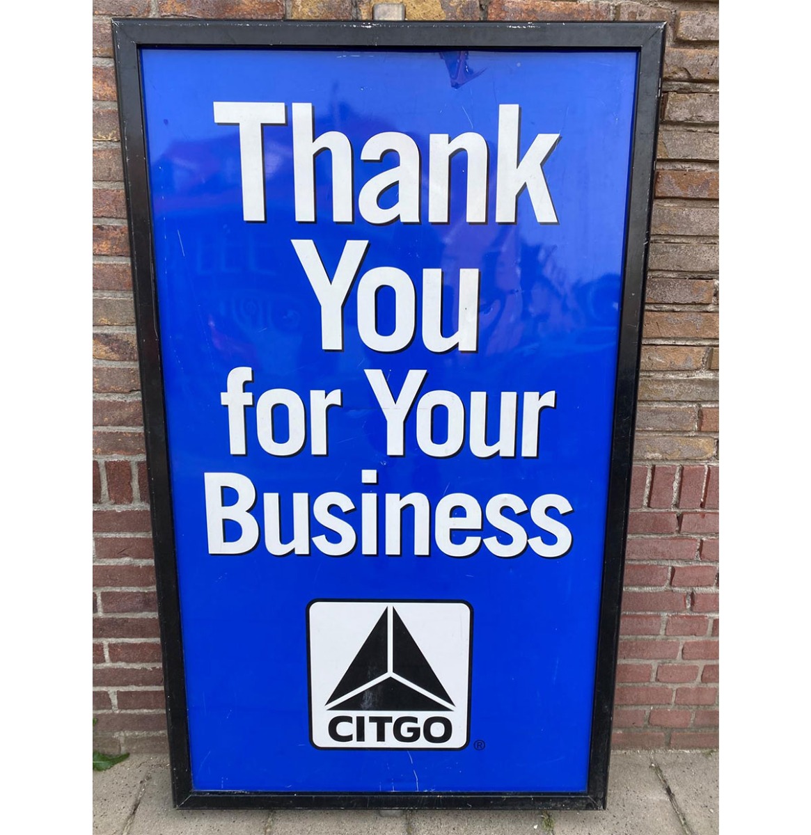 Citgo Thank You Metalen Bord in Lijst - 153 x 93cm - Origineel