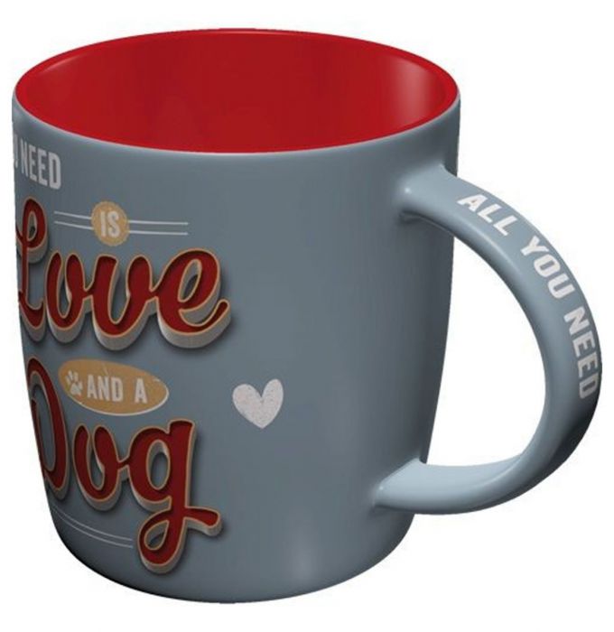 All You Need Is Love And A Dog Mug - FiftiesStore.com