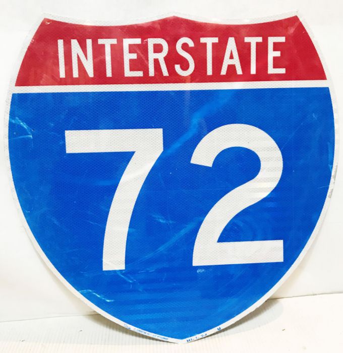 Interstate 72 Heavy Metal Sign - Original - FiftiesStore.com