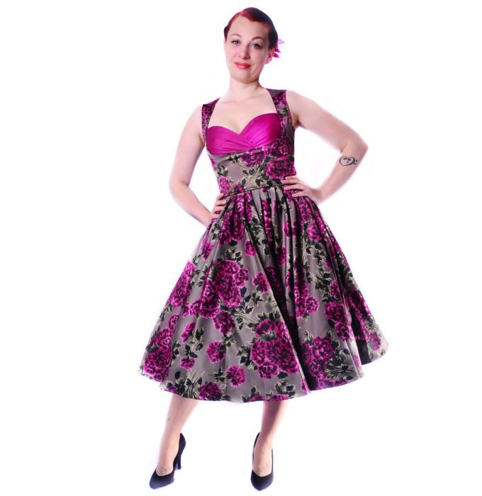 Purple Rockabilly Dress