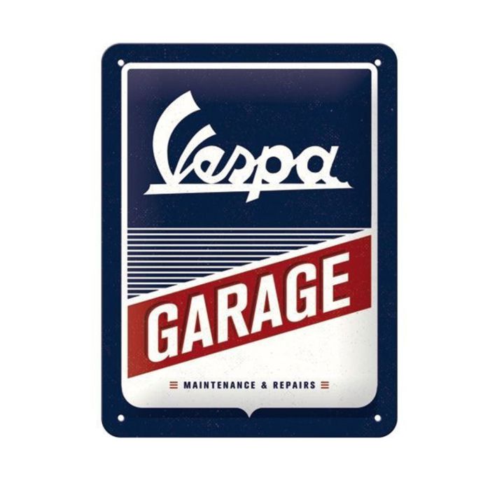 Vespa Garage Metal Sign 15 X 20 Cm Fiftiesstore Com