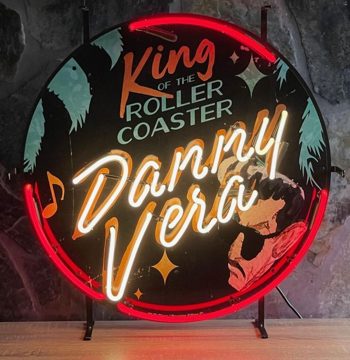 Danny Vera &apos;King of the Roller Coaster&apos; Neon 60 x 60 cm