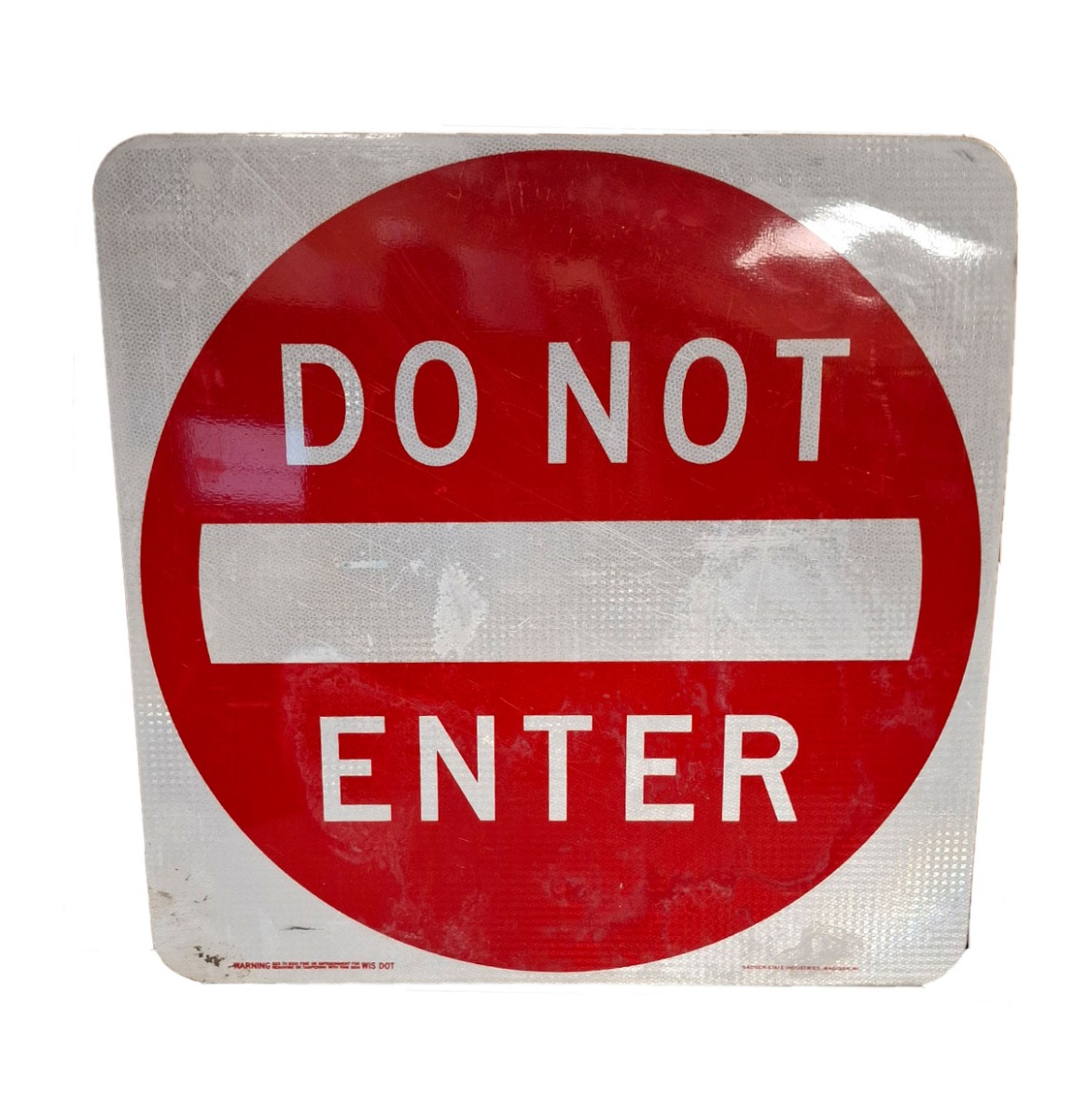 Do Not Enter Amerikaans Verkeersbord - 76 x 76cm - Origineel