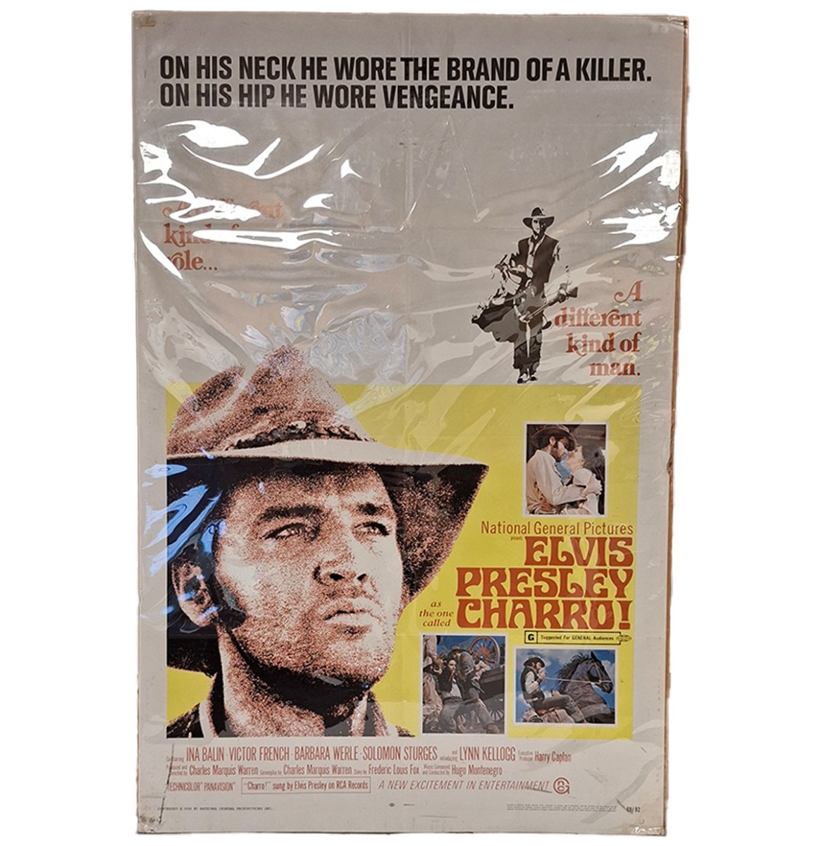 Evis Presley Charro Film Poster - 104 x 70cm