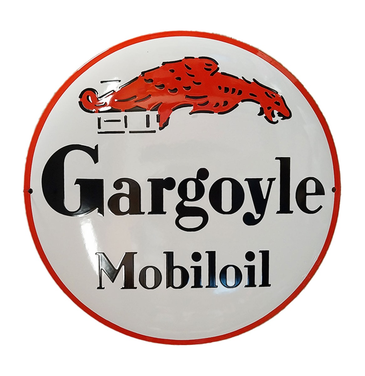 Gargoyle Mobiloil Emaille Bord- Ø41cm