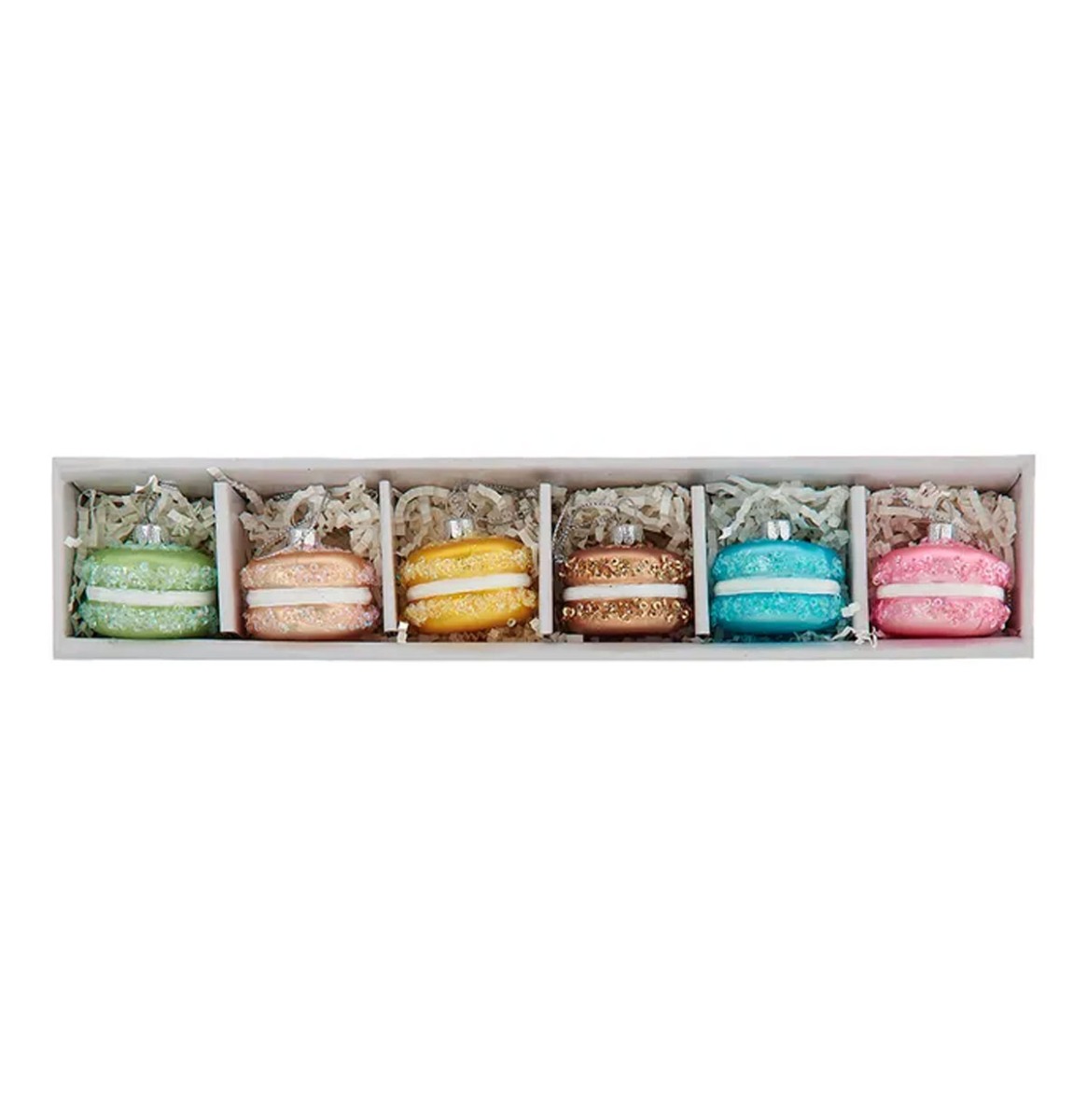 Kurt S. Adler Glazen Macaron 6-Delige Set Kersthangers