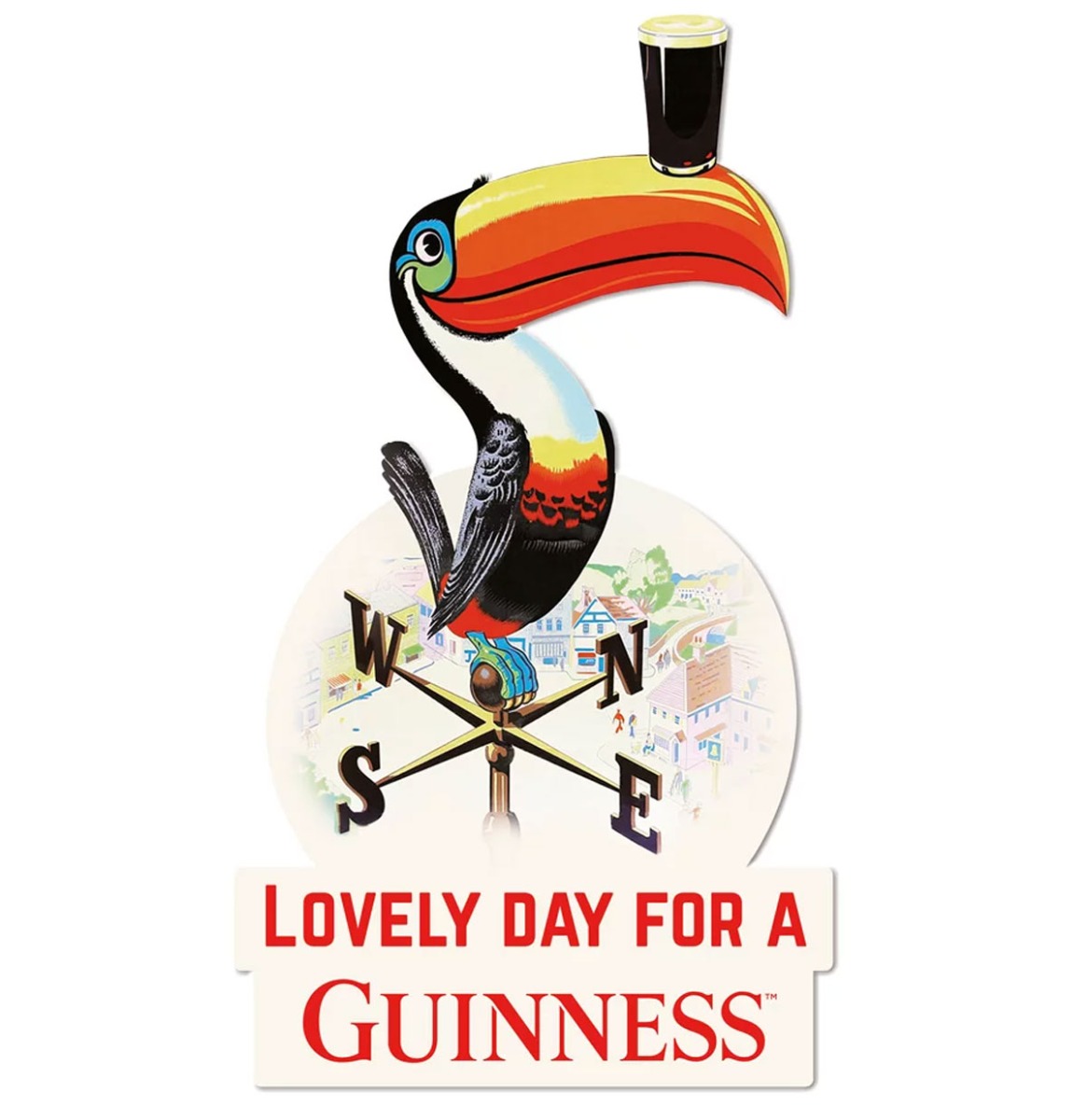 Guinness Lovely Day Toekan Metalen Bord 3D 25 x 46 cm