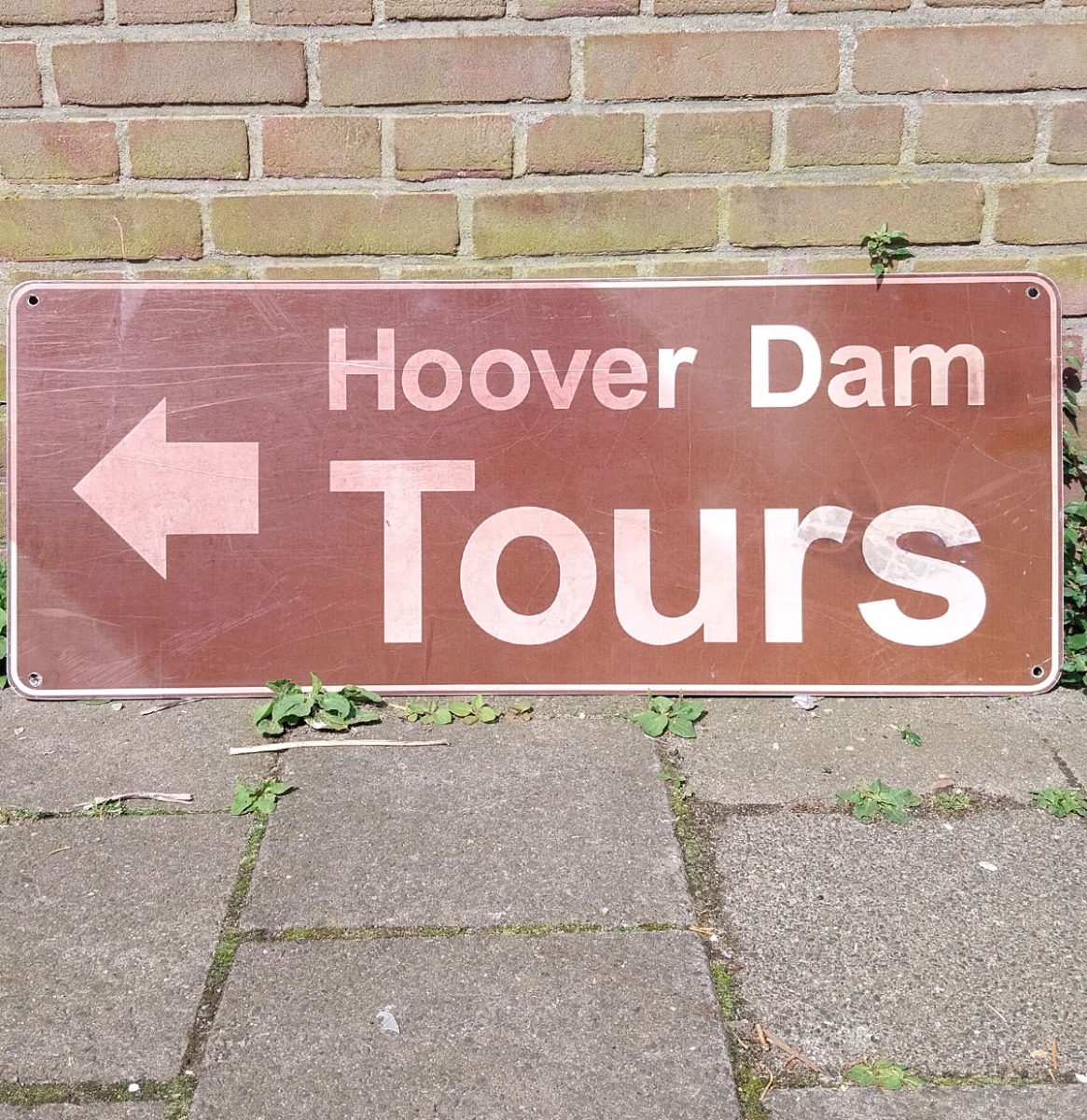 Hoover Dam Tours Straatbord - 89 x 36cm - Origineel