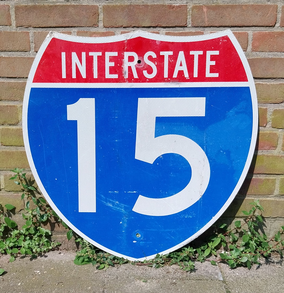 Interstate 15 Metalen Straatbord - Origineel - 61 x 61 cm