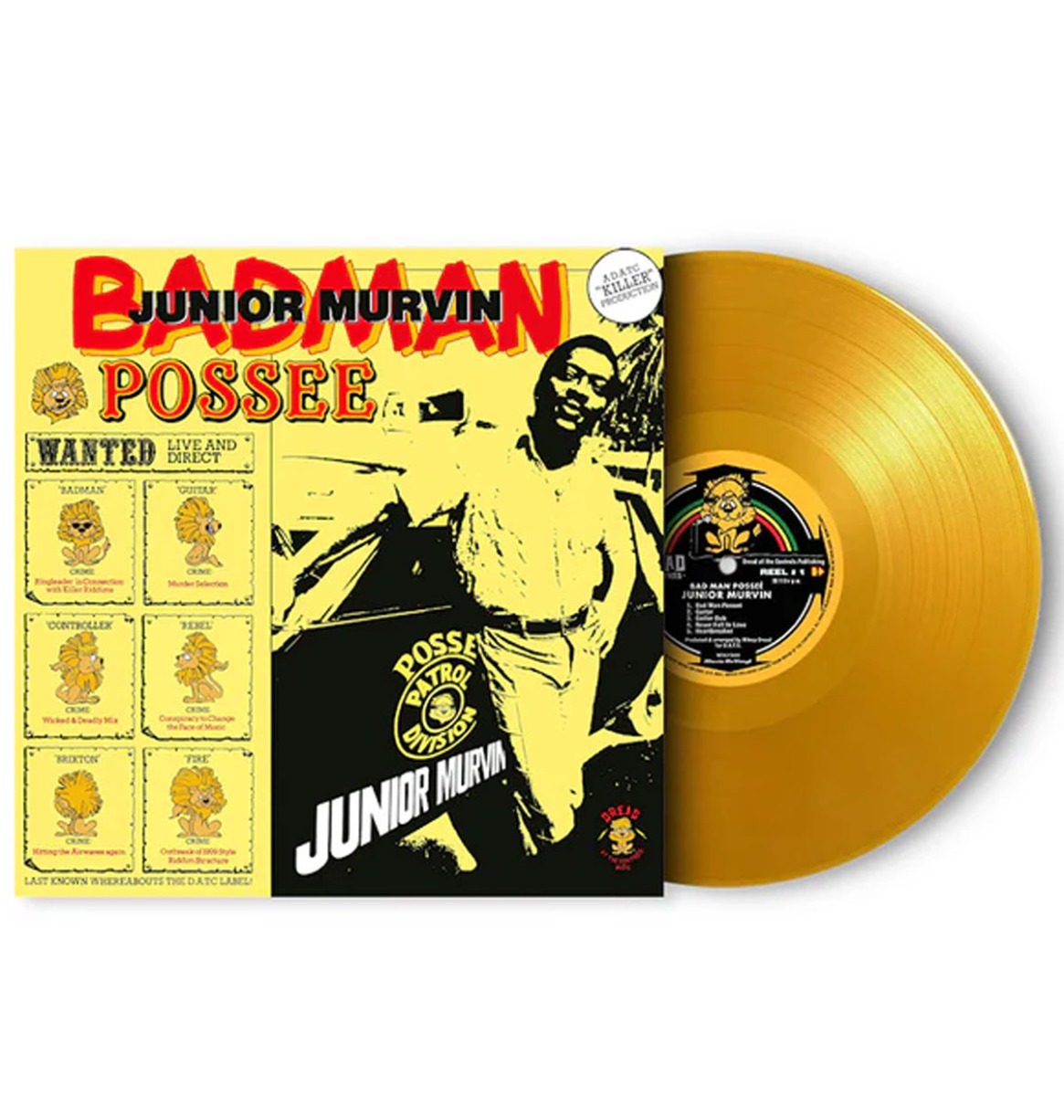 Junior Murvin - Bad Man Possee (Limited Edition Transparant Geel Vinyl) LP