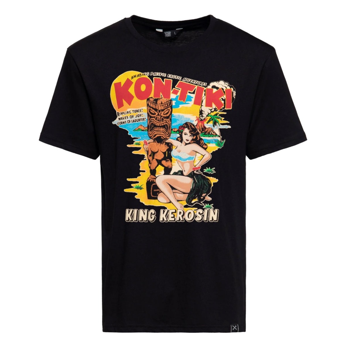 King Kerosin Kon-Tiki T-Shirt Black-XL