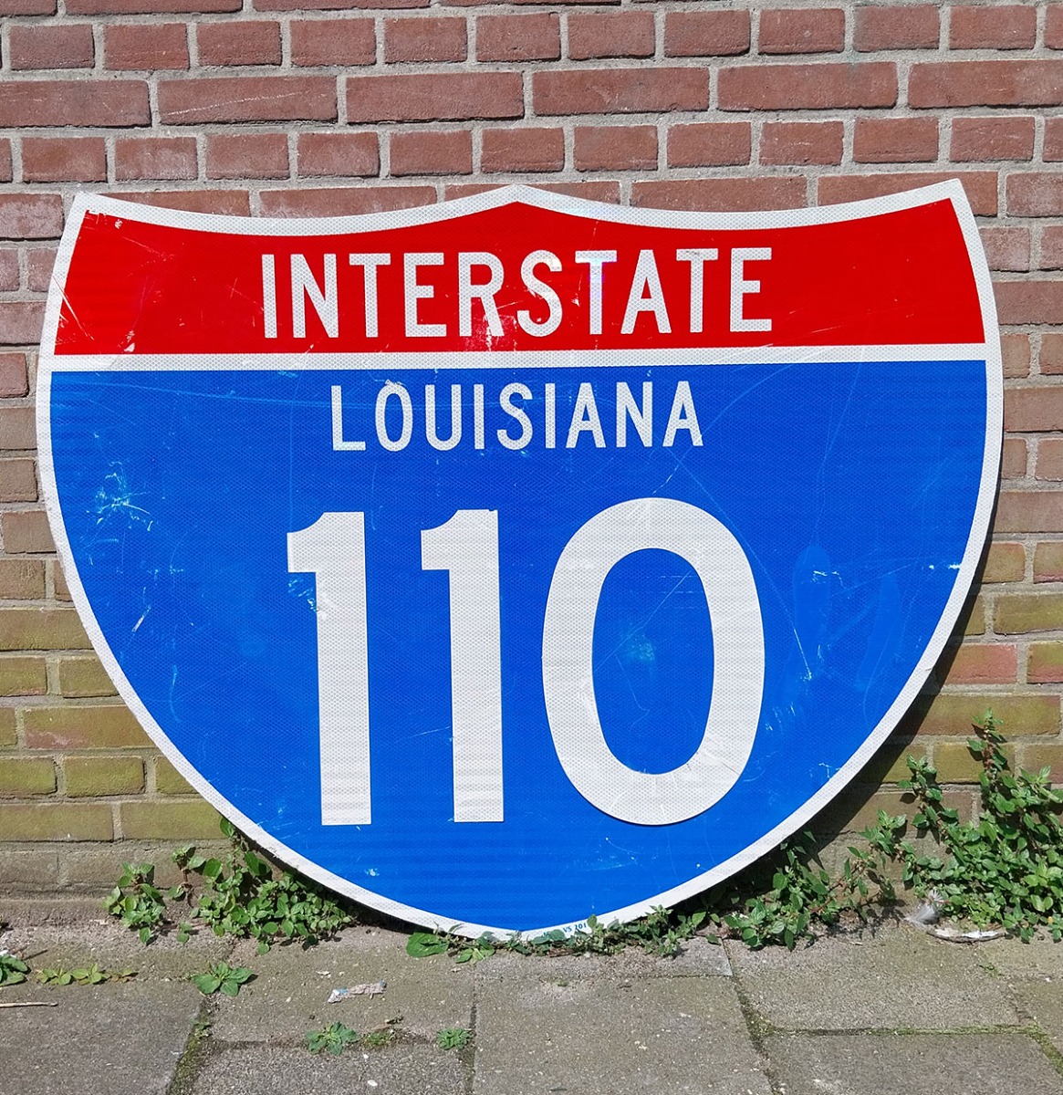 Louisiana Interstate 110 Verkeersbord - 115 x 91cm - Origineel