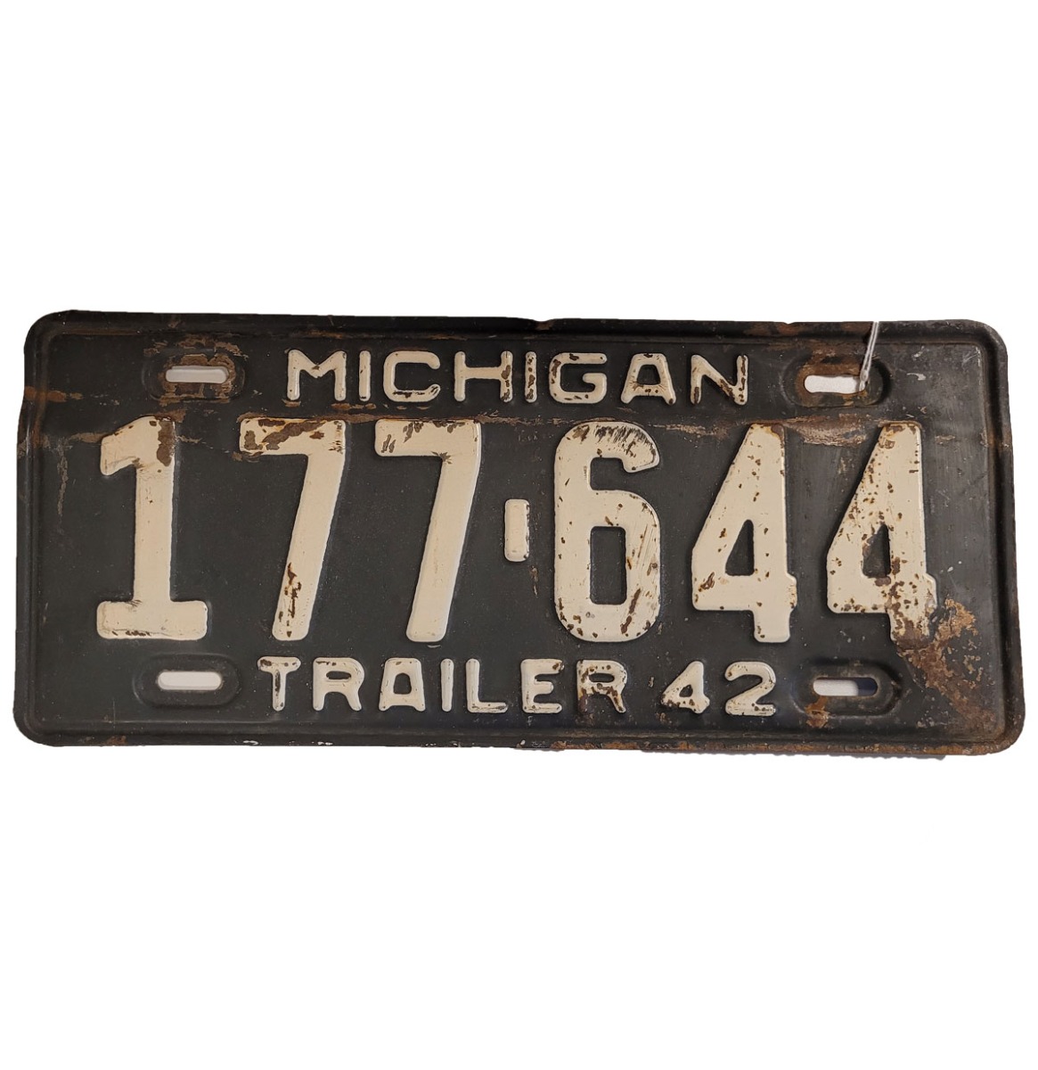 Michigan Kentekenplaat Aanhanger - 1942 - Origineel