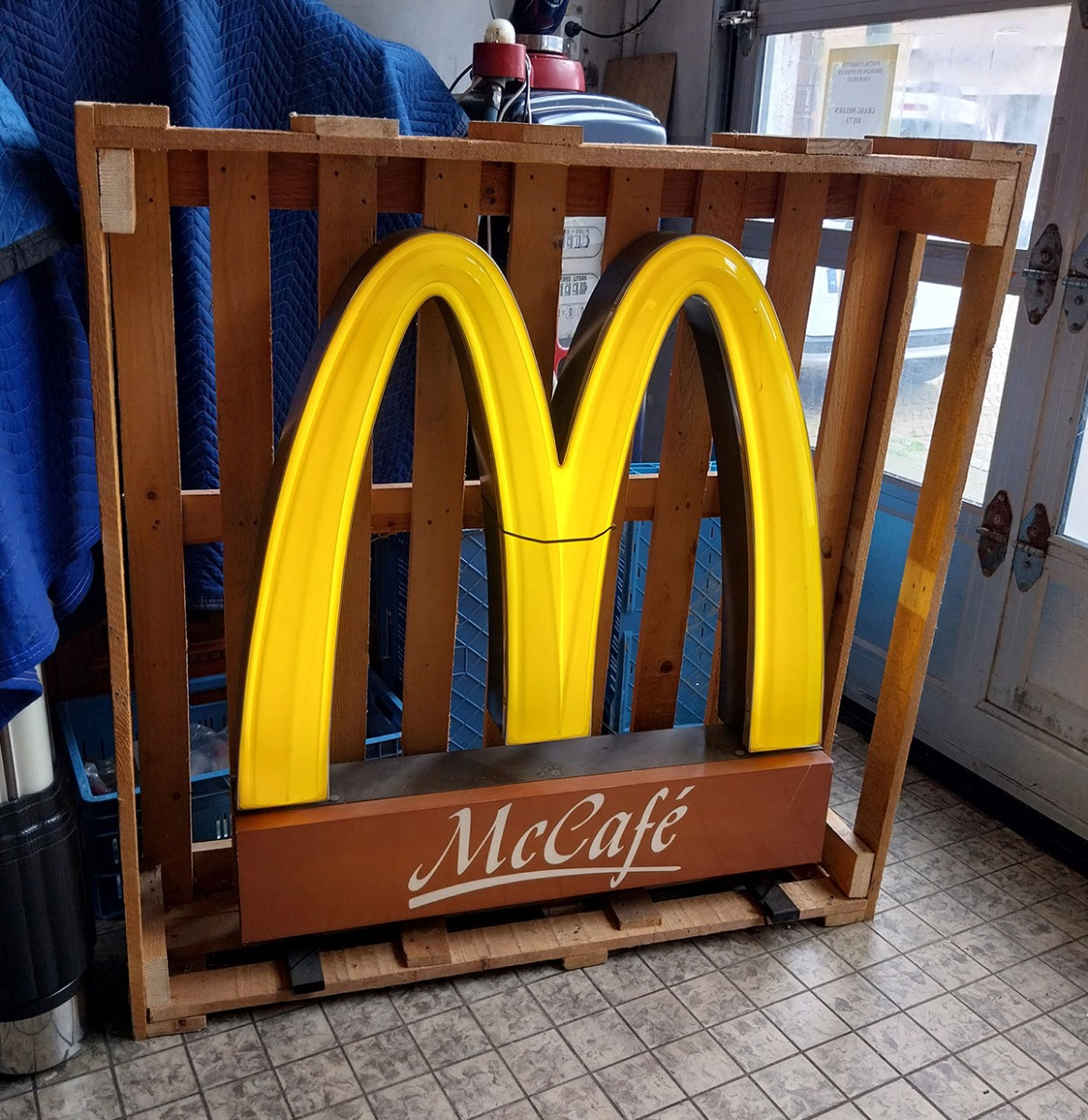 McDonald&apos;s McCafe Bord met Licht - Origineel - 98 x110cm