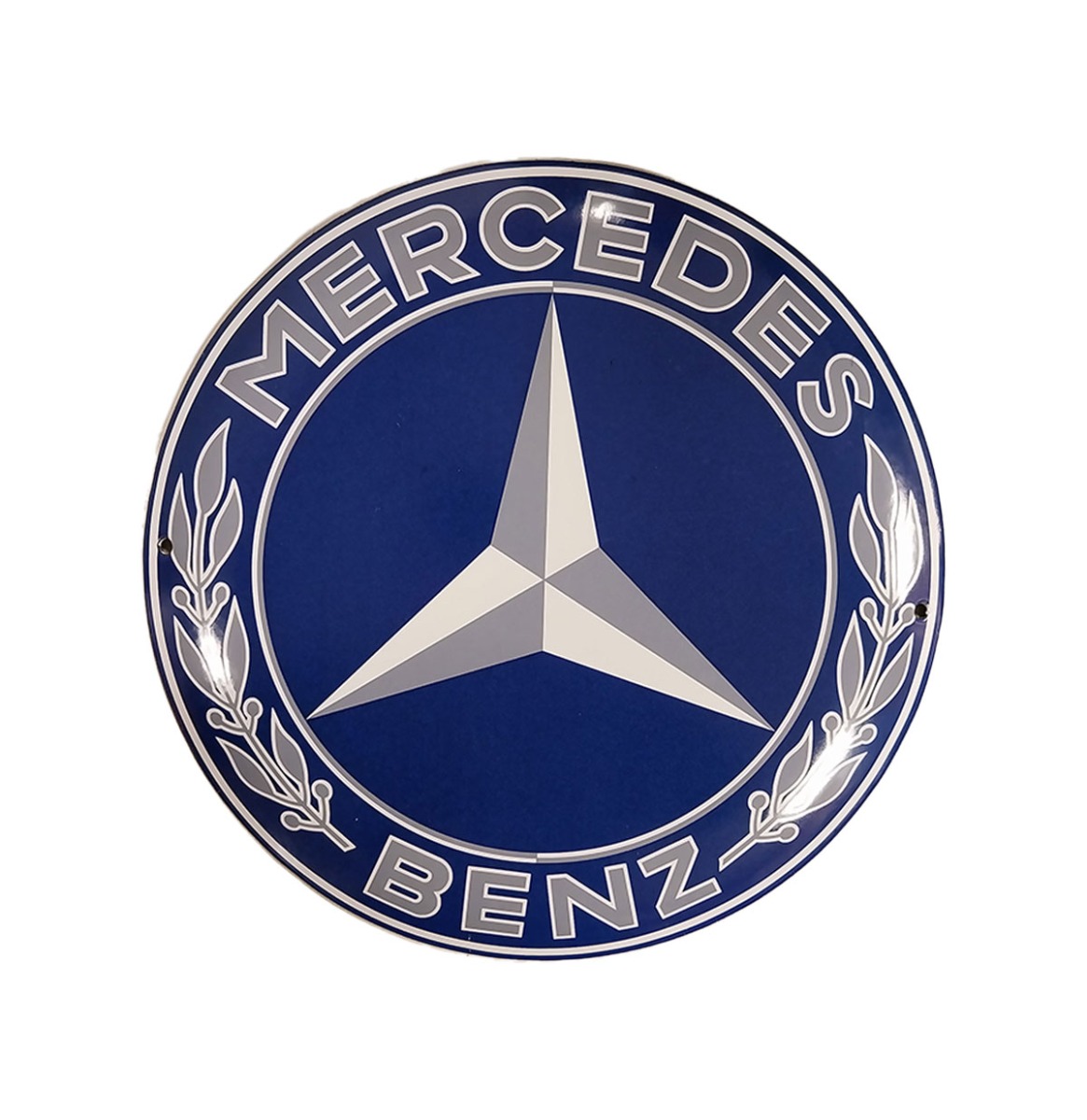 Mercedes Benz Blauw Logo Emaille Bord - Ø30cm