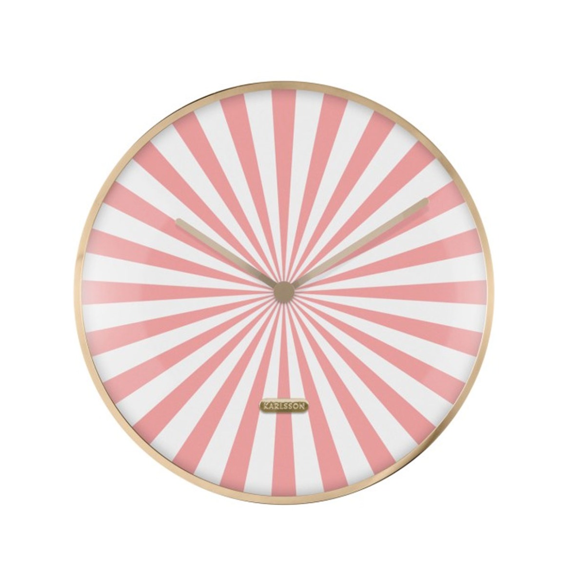 Fiftiesstore Wall Clock Candy Swirl Dome Flamingo Roze en Wit