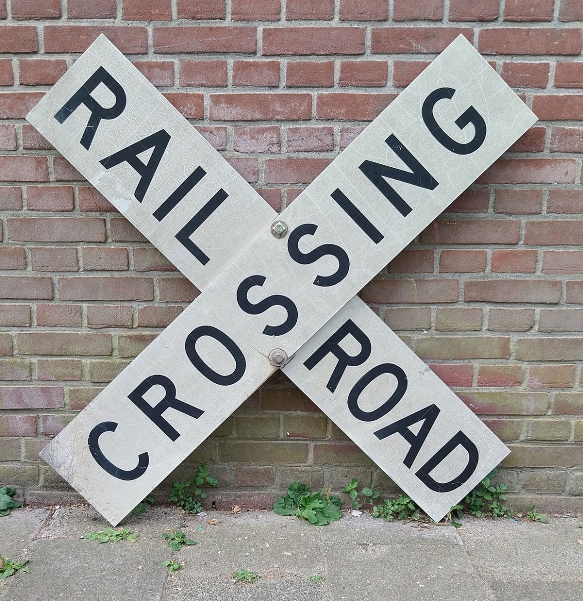 Railroad Crossing Verkeersbord - 120 x 120cm - Origineel