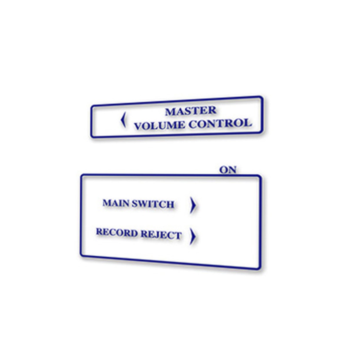 Seeburg 161 & 201 Achterdeur Volume & Main Switch Stickers