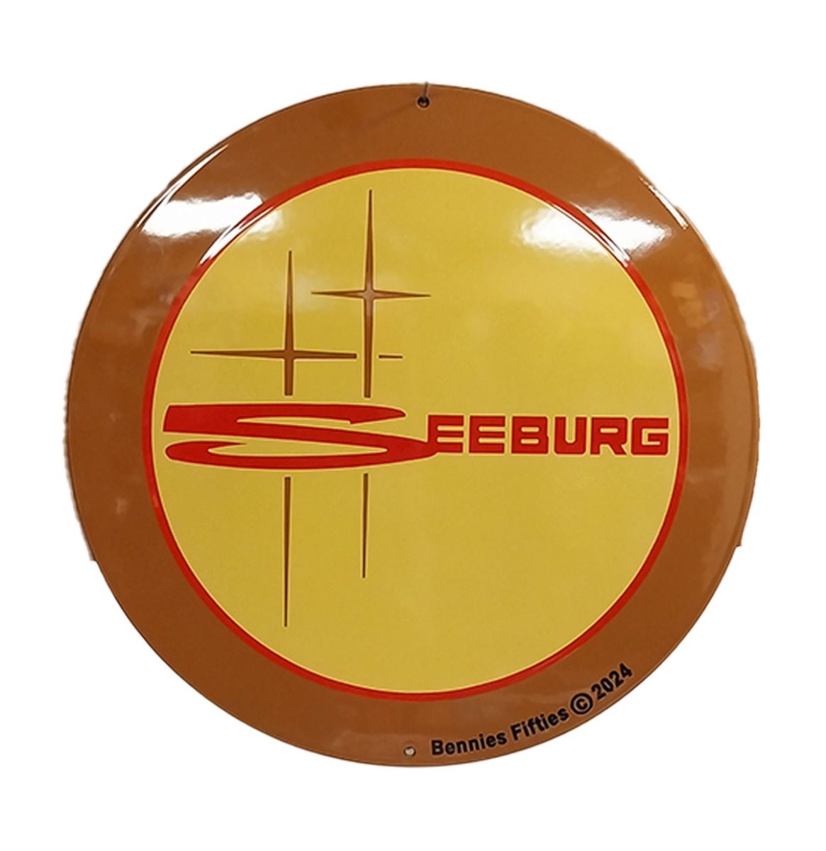 Seeburg Logo Emaille Bord - Ø40cm