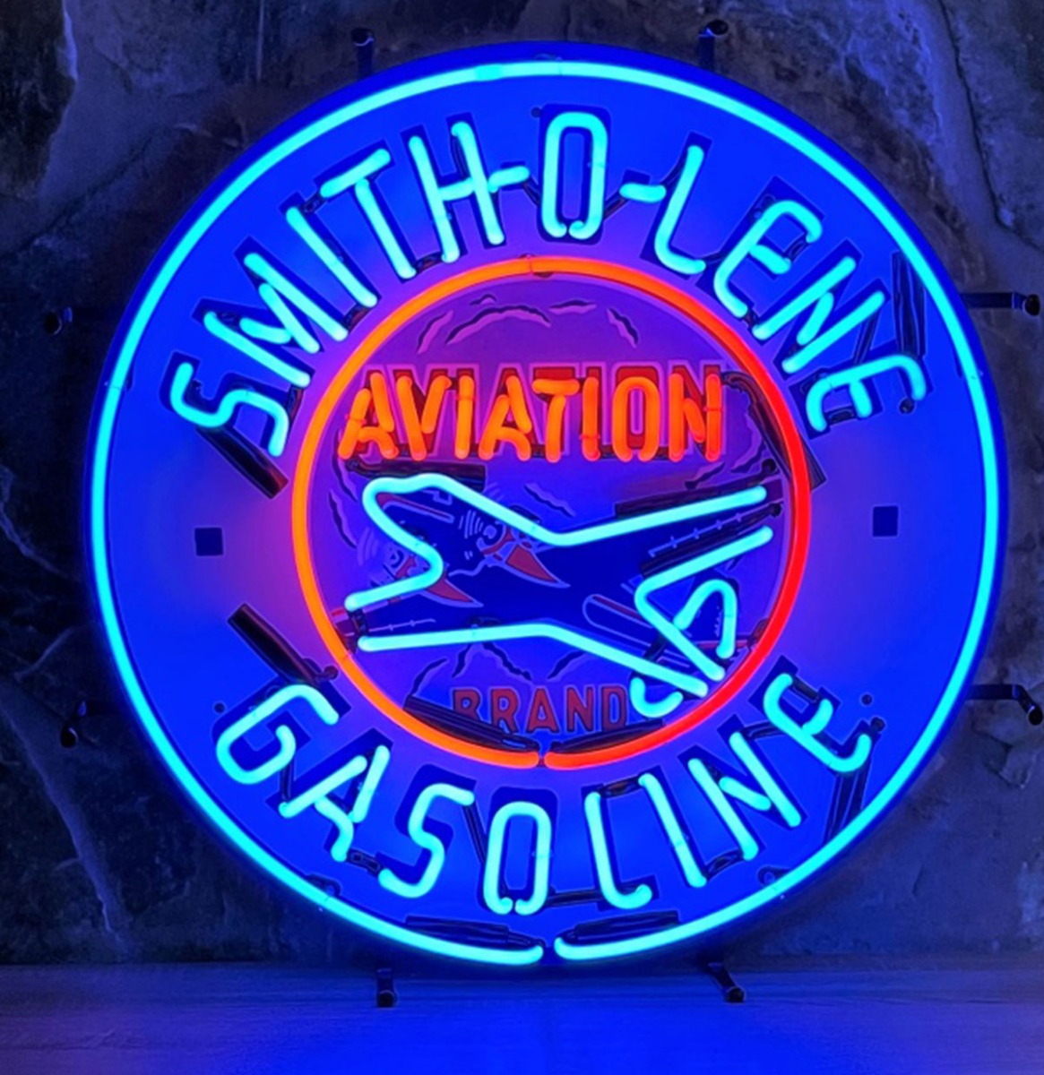 Smith-O-Lene Gasoline Neon Verlichting Met Achterplaat - 60 x 60 cm