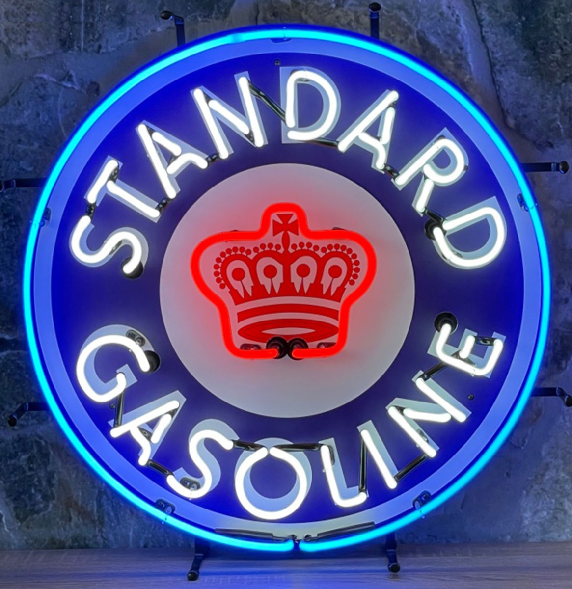 Standard Gasoline Neon Verlichting Met Achterplaat - 60 x 60 cm