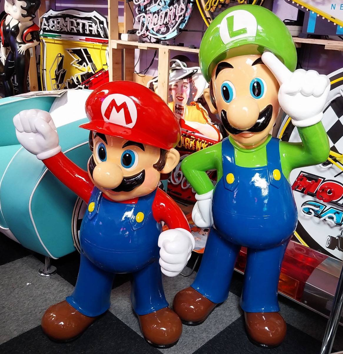 Super mario Bros. Mario & Luigi Grote Beelden (Set)