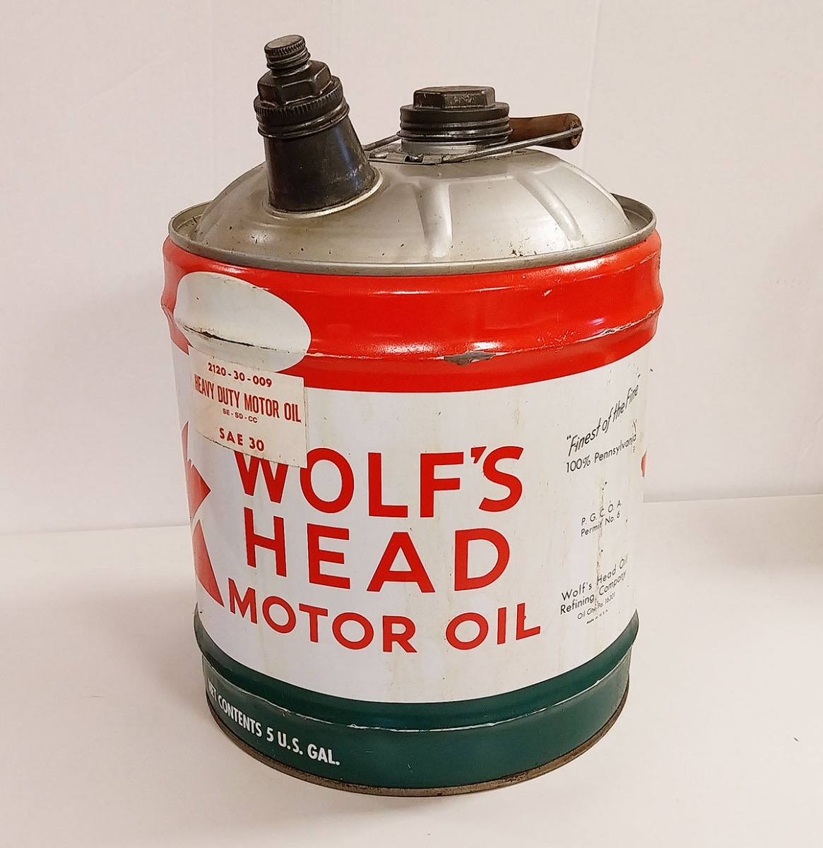 Wolf&apos;s Head Motor Oil Olieblik - Met Originele Doos